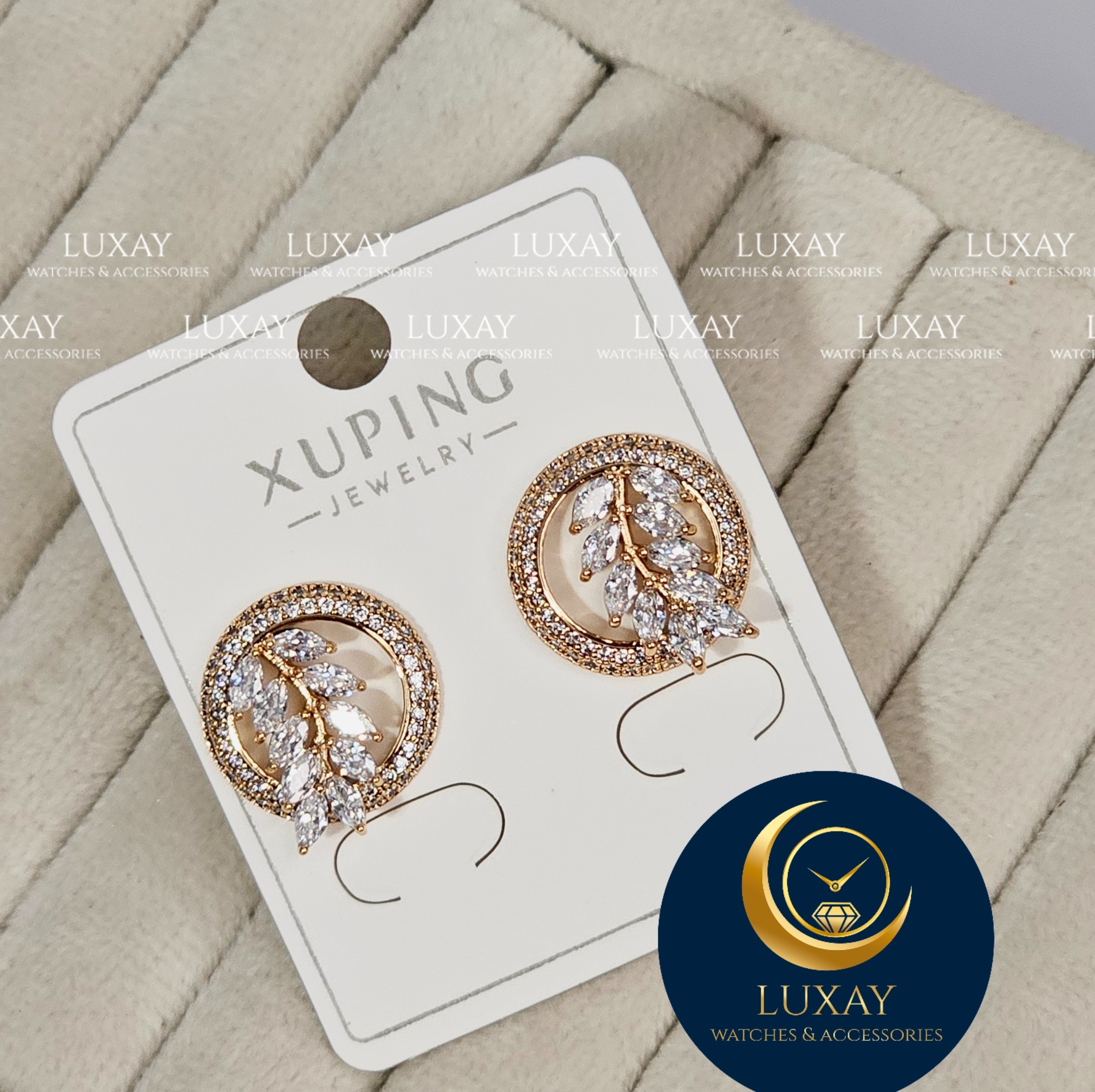 گوشواره زنانه جواهری ژوپینگ شیک و لوکس